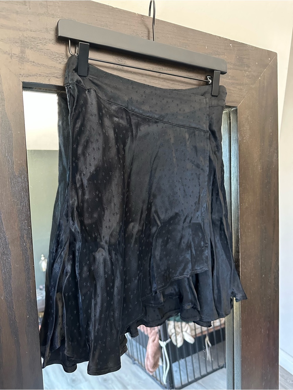 Free People Starstruck Satin Celestial Star Asymmetrical Skirt - Picture 4 of 12